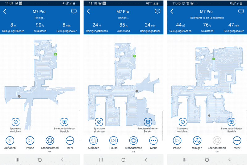 cartographie aspirateur robot m7 pro